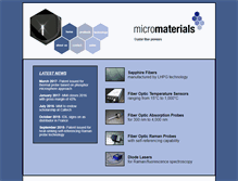 Tablet Screenshot of micromaterialsinc.com